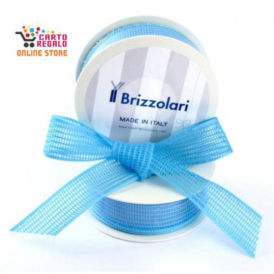 Fettuccia nastro 15 metri rete AZZURRO CIELO