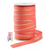Nastro 100% cotone ROSA ANTICO 20 metri con inserto