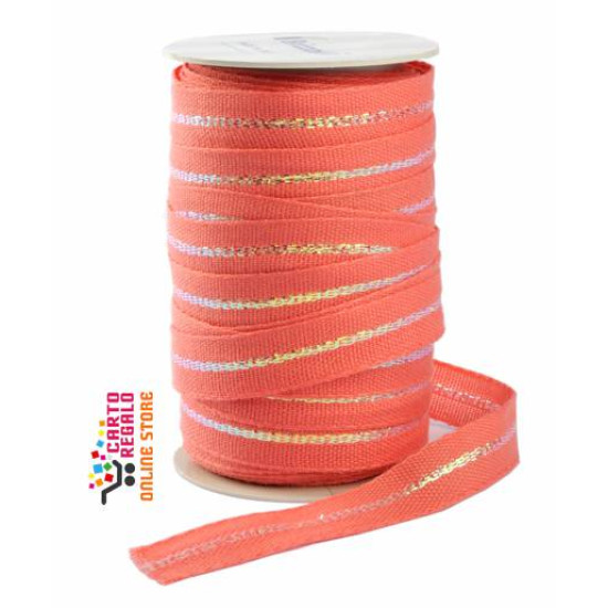 Nastro 100% cotone ROSA ANTICO con inserto Nastro 100% cotone ROSA ANTICO con inserto