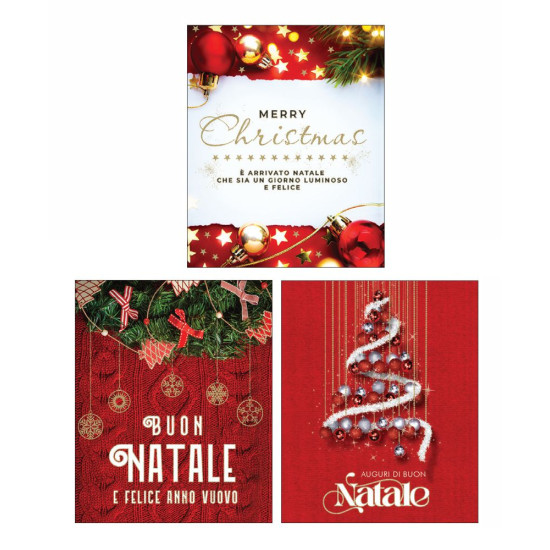 Bigliettini chiudipacco natale 3pz