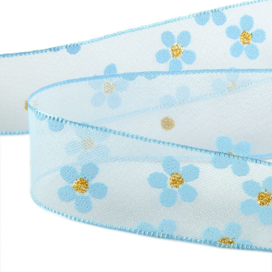 Nastro organza AZZURRO 10 metri