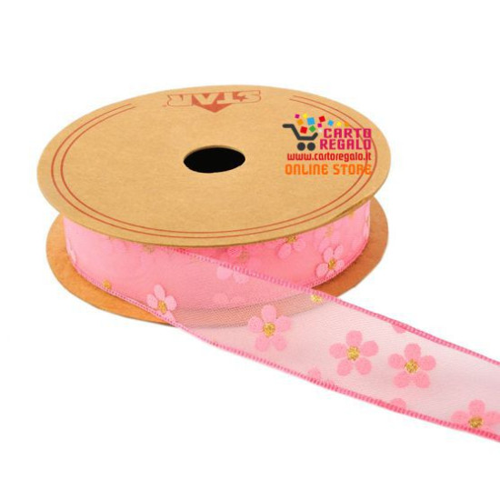 Nastro organza ROSA 10 metri