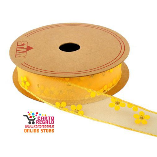 Nastro organza GIALLO 10 metri