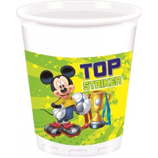 Bicchieri carta TOPOLINO GOAL 200ml 8pz