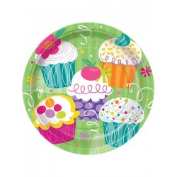 Piatti carta CUPCAKE cm 23 - 8pz Piatti carta CUPCAKE cm 23 - 8pz