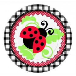 Piatti carta COCCINELLE cm 17,8 - 8pz Piatti carta COCCINELLE cm 17,8 - 8pz