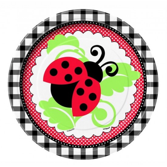 Piatti carta COCCINELLE cm 17,8 - 8pz