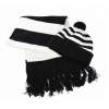 Set sciarpa e berretto bianconero
