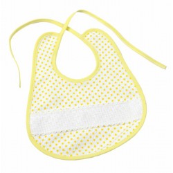 Bavaglia in spugna con inserto da ricamare Bavaglia in spugna con inserto da ricamare