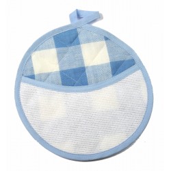 Presina in cotone ricamabile azzurro