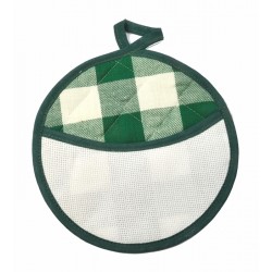 Presina in cotone ricamabile verde