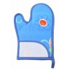 Guanto da forno ricamabile azzurro