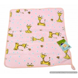 Completo 3 pezzi in spugna giraffa rosa