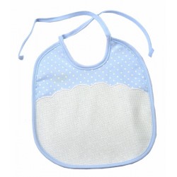 Bavaglia in spugna con inserto da ricamare Bavaglia in spugna con inserto da ricamare