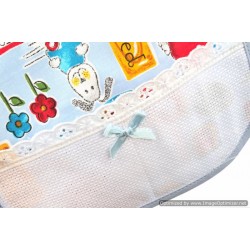 Bavaglia in cotone con inserto da ricamare