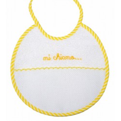 Bavaglia in spugna con inserto da ricamare