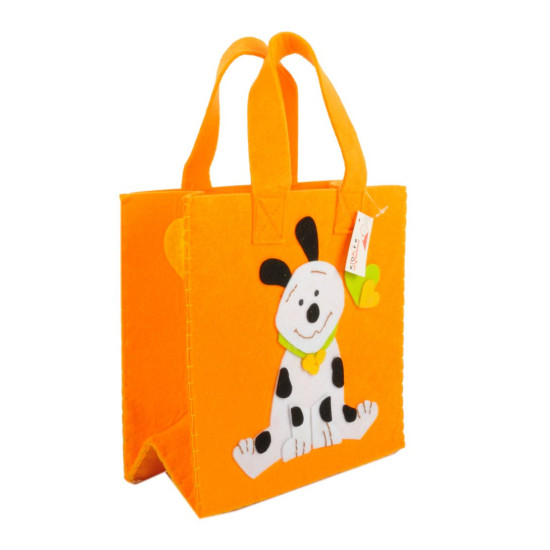 Borsetta in panno Cagnolino arancione