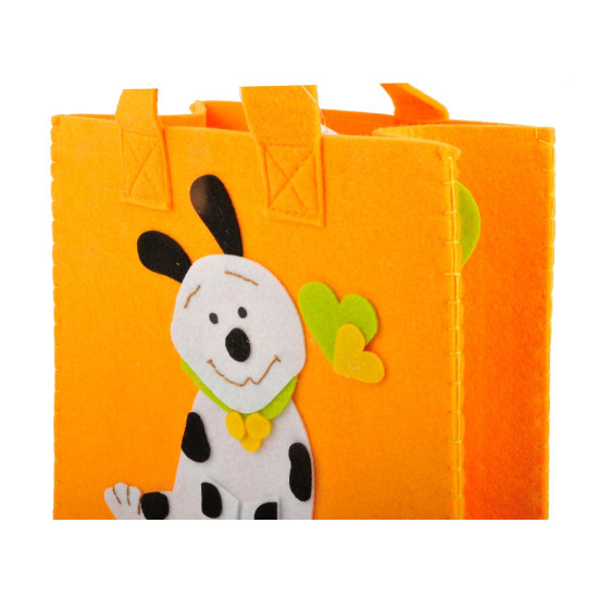 Borsetta in panno Cagnolino arancione