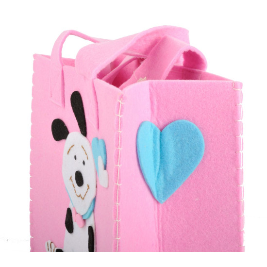 Borsetta in panno Cagnolino rosa