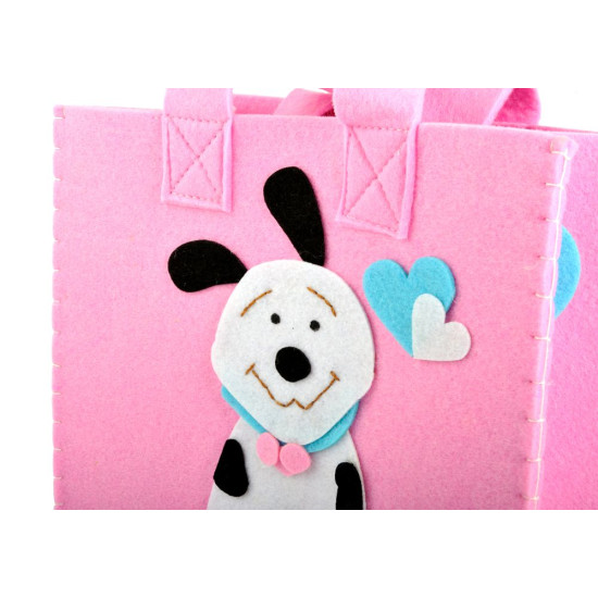 Borsetta in panno Cagnolino rosa