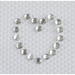 Decorazione adesiva 4 cuori brillantini per tessuti Decorazione adesiva 4 cuori brillantini per tessuti