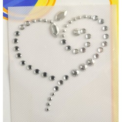 Decorazione adesiva cuore brillantini per tessuti Decorazione adesiva cuore brillantini per tessuti
