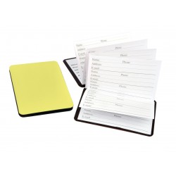 Rubrica da portafoglio GIALLA cm 6x8x0,25