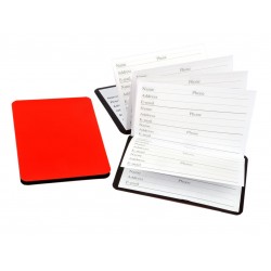 Rubrica da portafoglio ROSSA cm 6x8x0,25