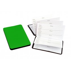 Rubrica da portafoglio VERDE cm 6x8x0,25