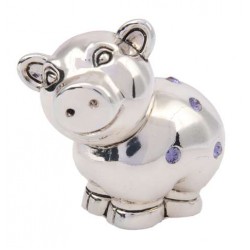 Maialino ARGENTO 925 e Swarovski