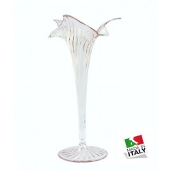 Vaso cristallo artigianale italiano 21 cm