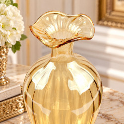 Bottiglia Decorativa in Cristallo Bronzato Made in Italy – 22 cm