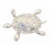 Spilla tartaruga con strass cm 6