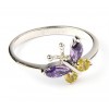 Anello FARFALLA GIALLO VIOLETTA