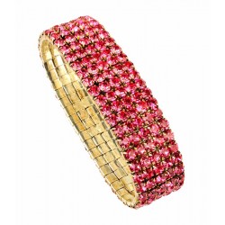 Braccialetto  con strass ROSA ANTICO