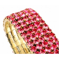Braccialetto  con strass ROSA ANTICO