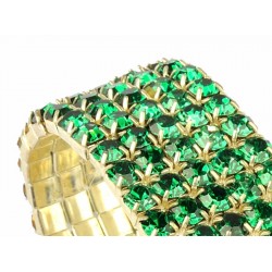 Braccialetto  con strass VERDE SMERALDO