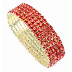 Braccialetto  con strass ROSSO