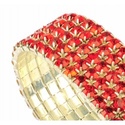 Braccialetto  con strass ROSSO