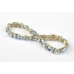Bracciale con strass azzurre