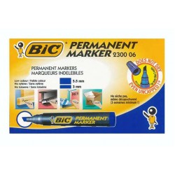 Pennarello BIC Permanent Marker punta scalpello blu