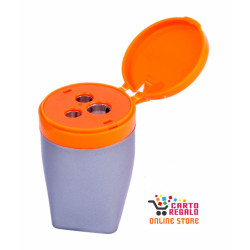 Temperamatite 3 fori barattolo arancione