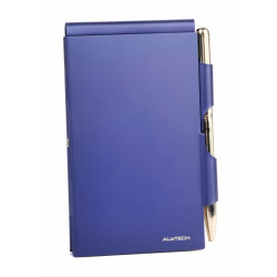 Porta notes tascabile alluminio BLU
