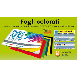 Album cartoncini COLORATI 24x33 225gr monoruvido