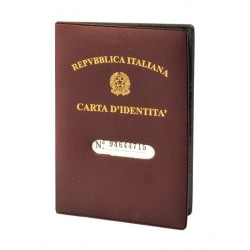 Custodia carta identità marrone