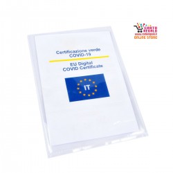 Busta custodia GREEN PASS polipropilene Busta custodia GREEN PASS polipropilene