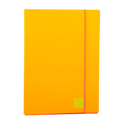 Cartellina con elastico ARANCIO FLUO dorso 12mm