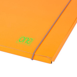 Cartellina con elastico ARANCIO FLUO dorso 12mm