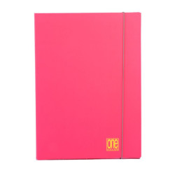 Cartellina con elastico FUCSIA FLUO dorso 12mm