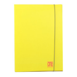 Cartellina con elastico GIALLO FLUO dorso 12mm